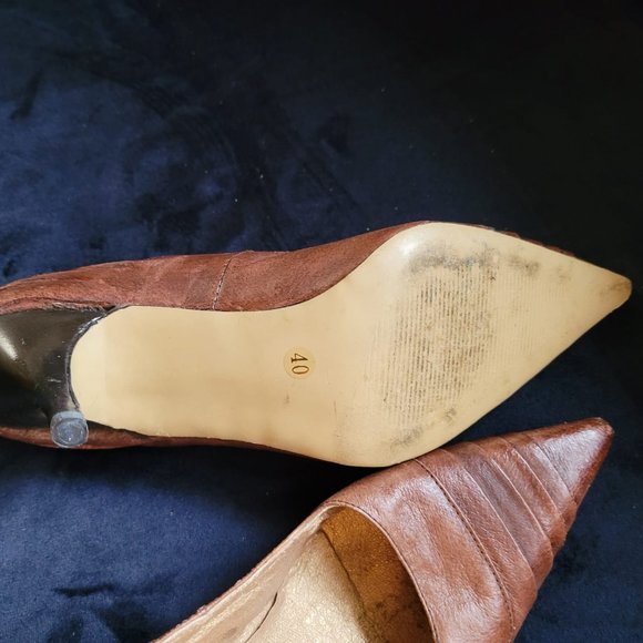 Brown Heels Sz Euro 40 or US 9 NIL - Picture 6 of 11